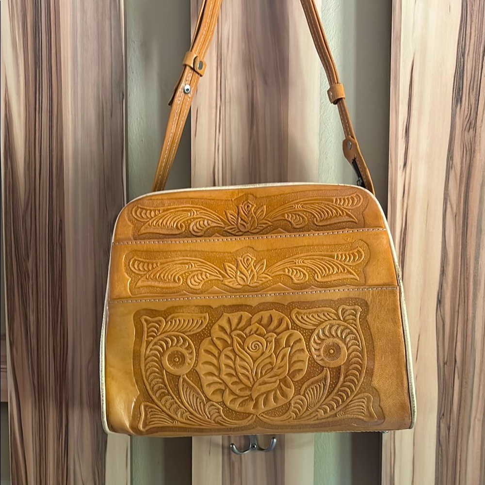 Genuine Hand Tooled Leather Bag